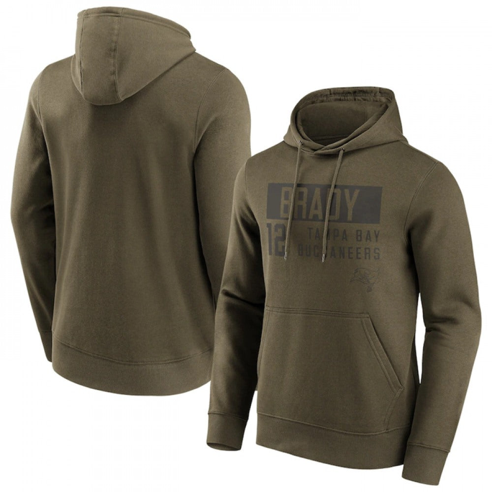 Men's Tampa Bay Buccaneers #12 Tom Brady Fashion Name & Number Hoodie 