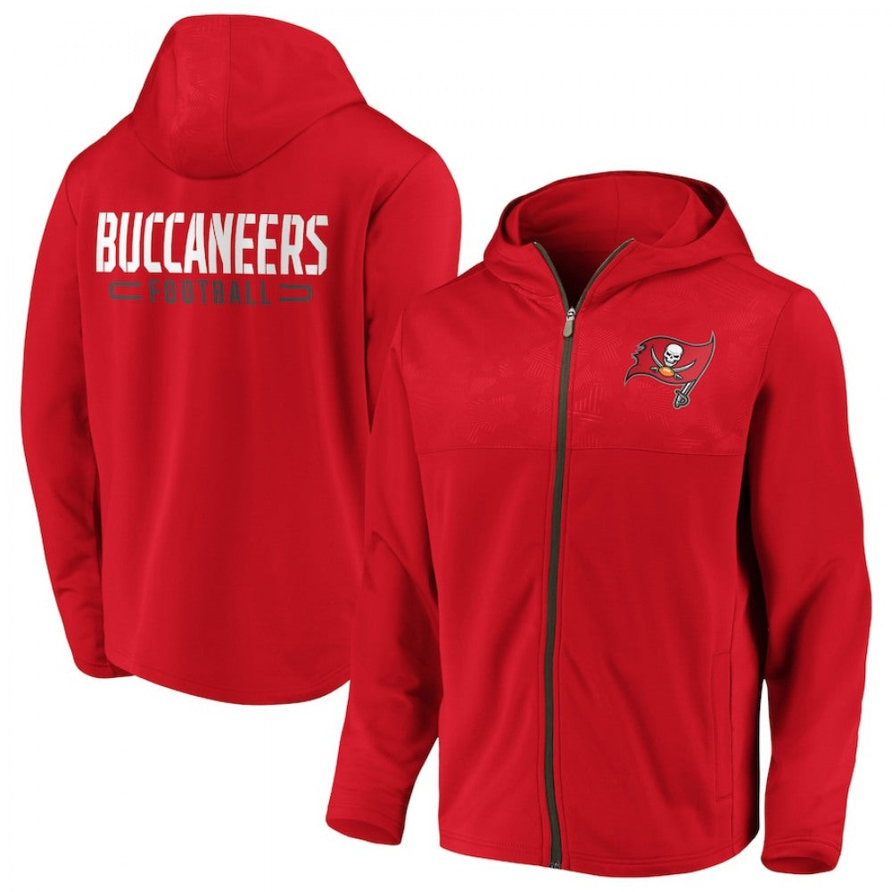 Men's Tampa Bay Buccaneers Pro Line Iconic Defender Mission Primary Full-Zip Hoodie 