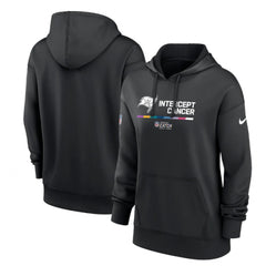 Women's Tampa Bay Buccaneers 2022 Black NFL Crucial Catch Therma Performance Pullover Hoodie(Run Small) 