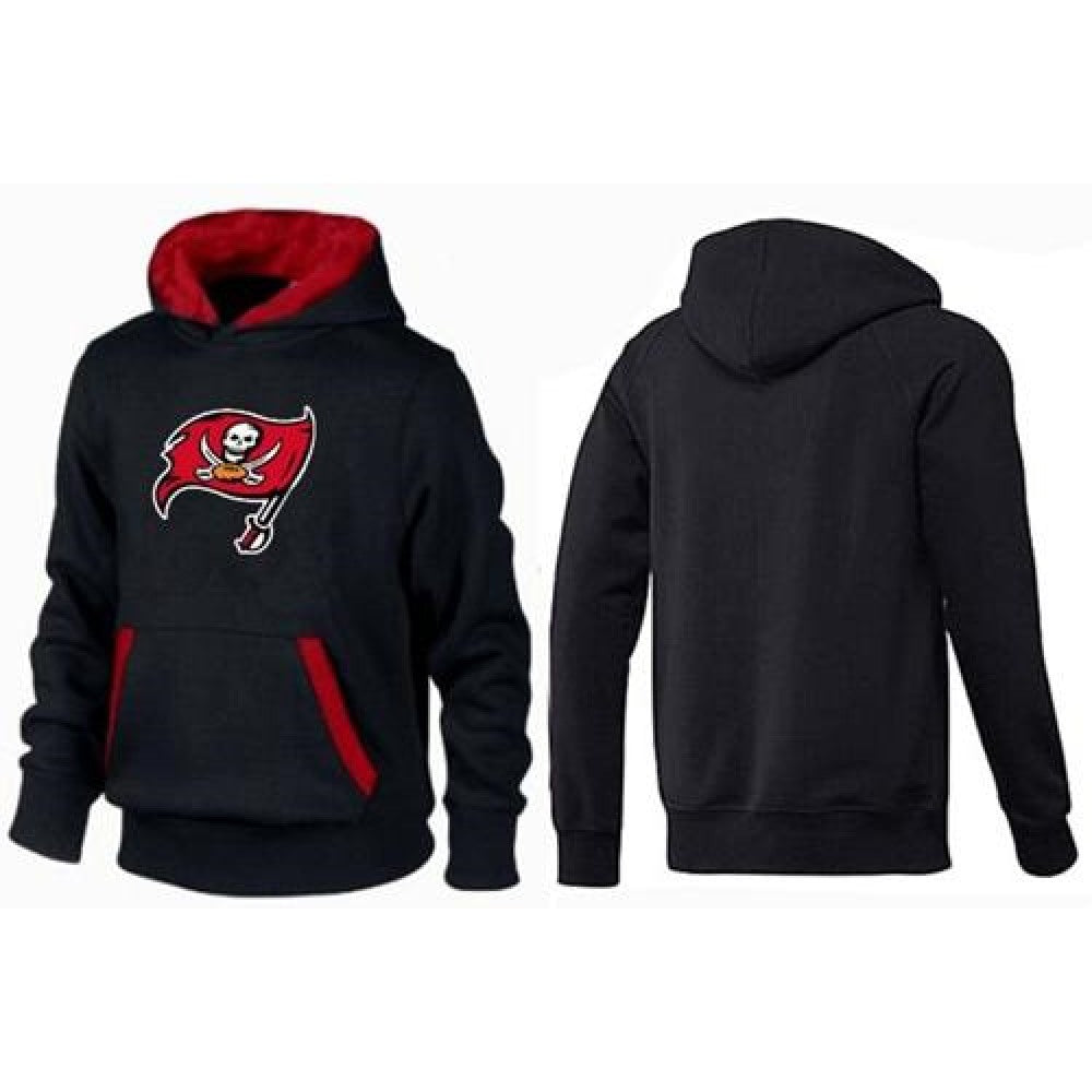 Tampa Bay Buccaneers Logo Pullover Hoodie Black & Red 