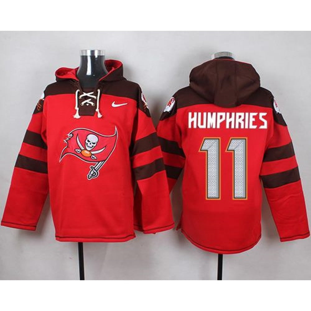 Buccaneers #11 Adam Humphries Red Player Pullover NFL Hoodie 