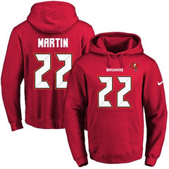 Buccaneers #22 Doug Martin Red Name & Number Pullover NFL Hoodie 