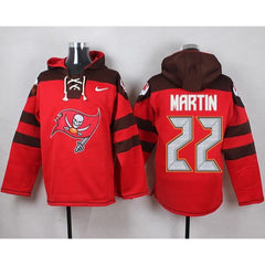 Buccaneers #22 Doug Martin Red Player Pullover NFL Hoodie 