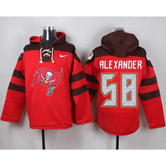 Buccaneers #58 Kwon Alexander Red Player Pullover NFL Hoodie 