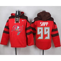 Buccaneers #99 Warren Sapp Red Player Pullover NFL Hoodie 