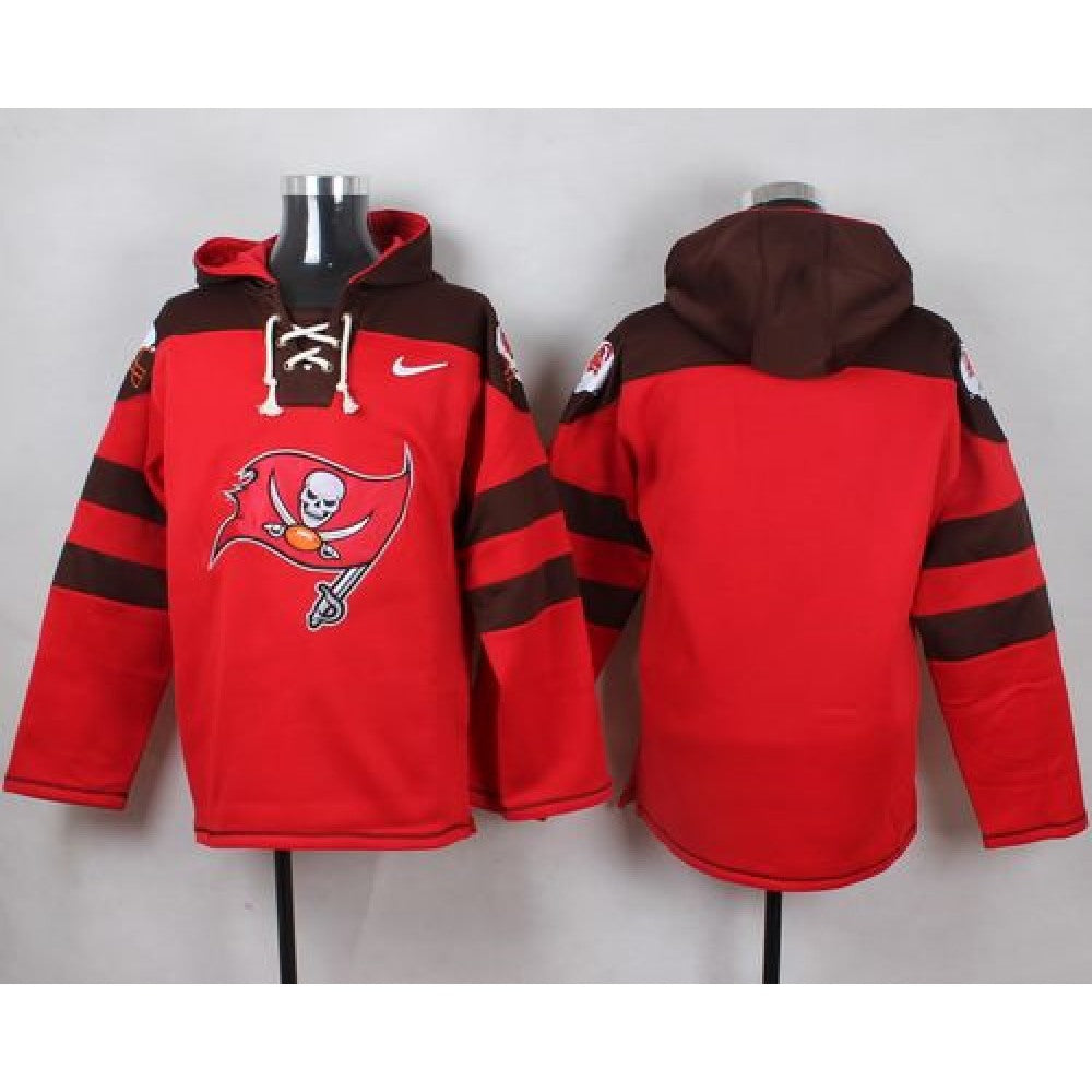 Buccaneers Blank Red Player Pullover NFL Hoodie 