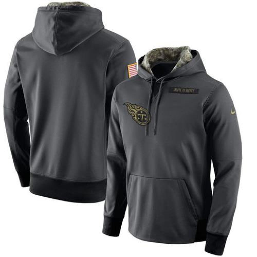 Men's Tennessee Titans Anthracite Salute to Service Player Performance Hoodie 
