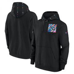 Men's Tennessee Titans Black 2023 Crucial Catch Club Pullover Hoodie 