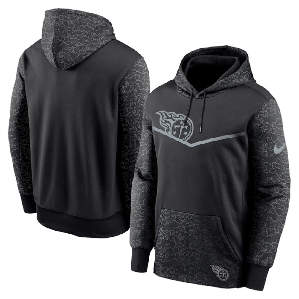 Men's Tennessee Titans Black Reflective Therma Hoodie 