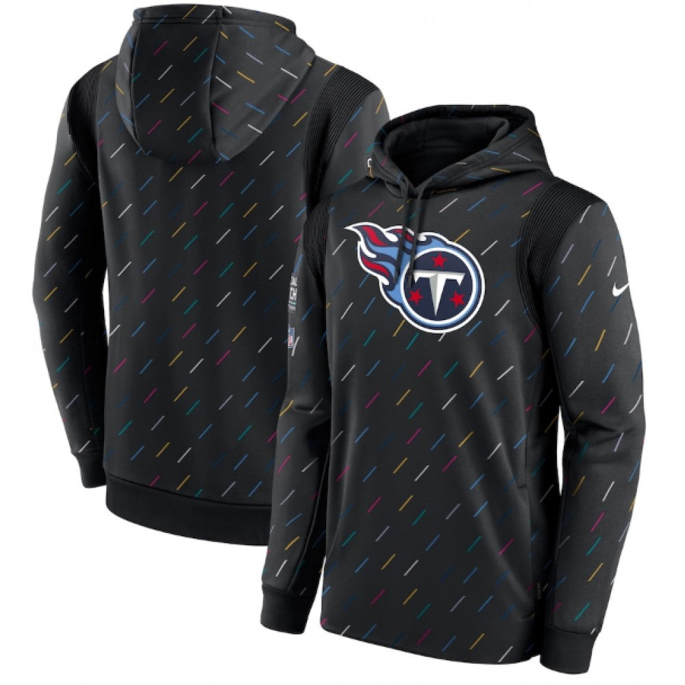 Men's Tennessee Titans 2021 Charcoal Crucial Catch Therma Pullover Hoodie 