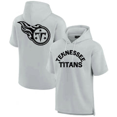 Men's Tennessee Titans Gray Super Soft Fleece Short Sleeve Hoodie 