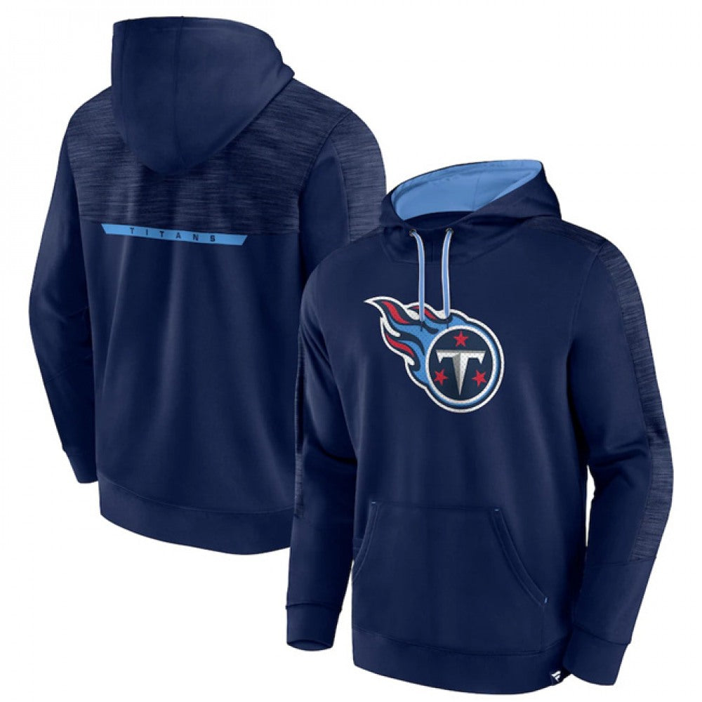 Men's Tennessee Titans Navy Defender Evo Pullover Hoodie 