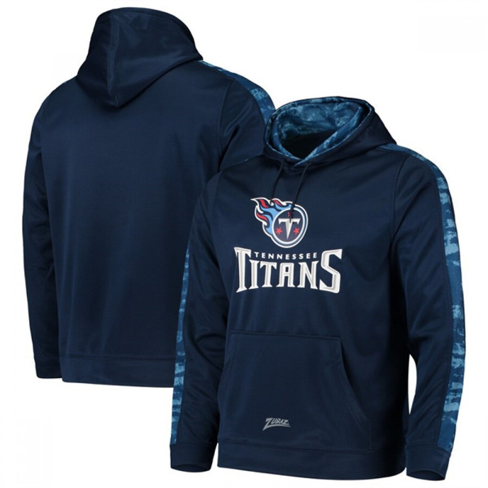 Men's Tennessee Titans Zubaz Navy Tonal Oxide Pullover Hoodie 