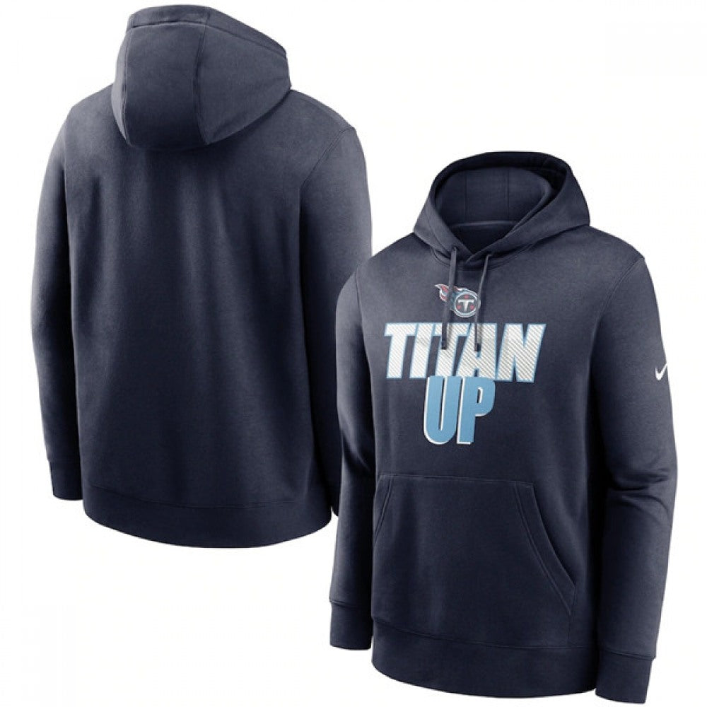 Men's Tennessee Titans Navy Fan Gear Local Club Pullover Hoodie 
