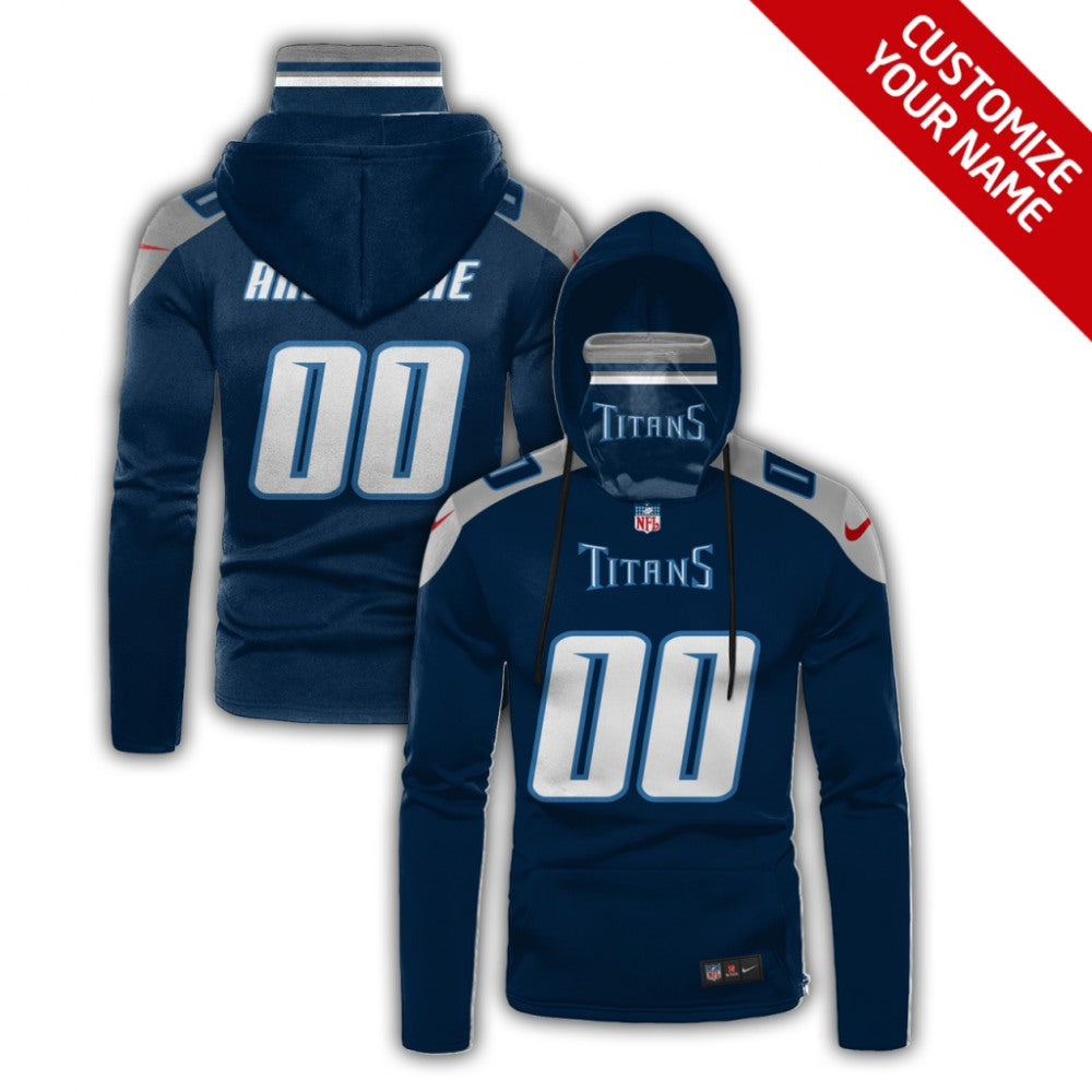 Men's Tennessee Titans 2020 Navy Customize Hoodie Mask 