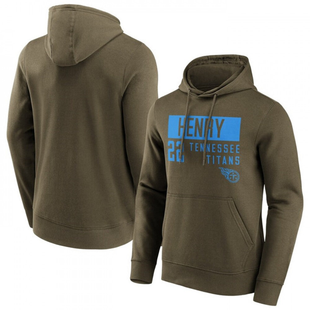 Men's Tennessee Titans #22 Derrick Henry Fashion Name & Number Hoodie 