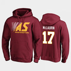 Men's Washington Football Team #17 Terry McLaurin 2020 Burgundy Stealth Scanner Pullover Hoodie 
