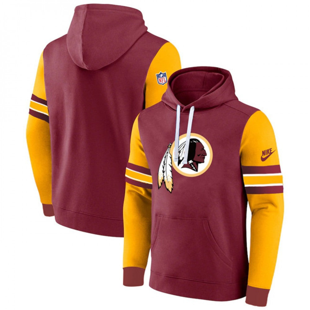 Men's Washington Commanders Burgundy/Yellow Pullover Hoodie 