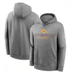 Men's Washington Football Team Charcoal Playbook Club Performance Pullover Hoodie 