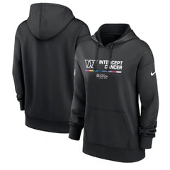 Women's Washington Commanders 2022 Black NFL Crucial Catch Therma Performance Pullover Hoodie(Run Small) 