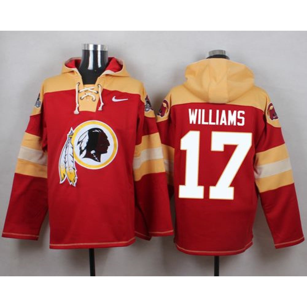 Redskins #17 Doug Williams Burgundy Red Player Pullover NFL Hoodie 