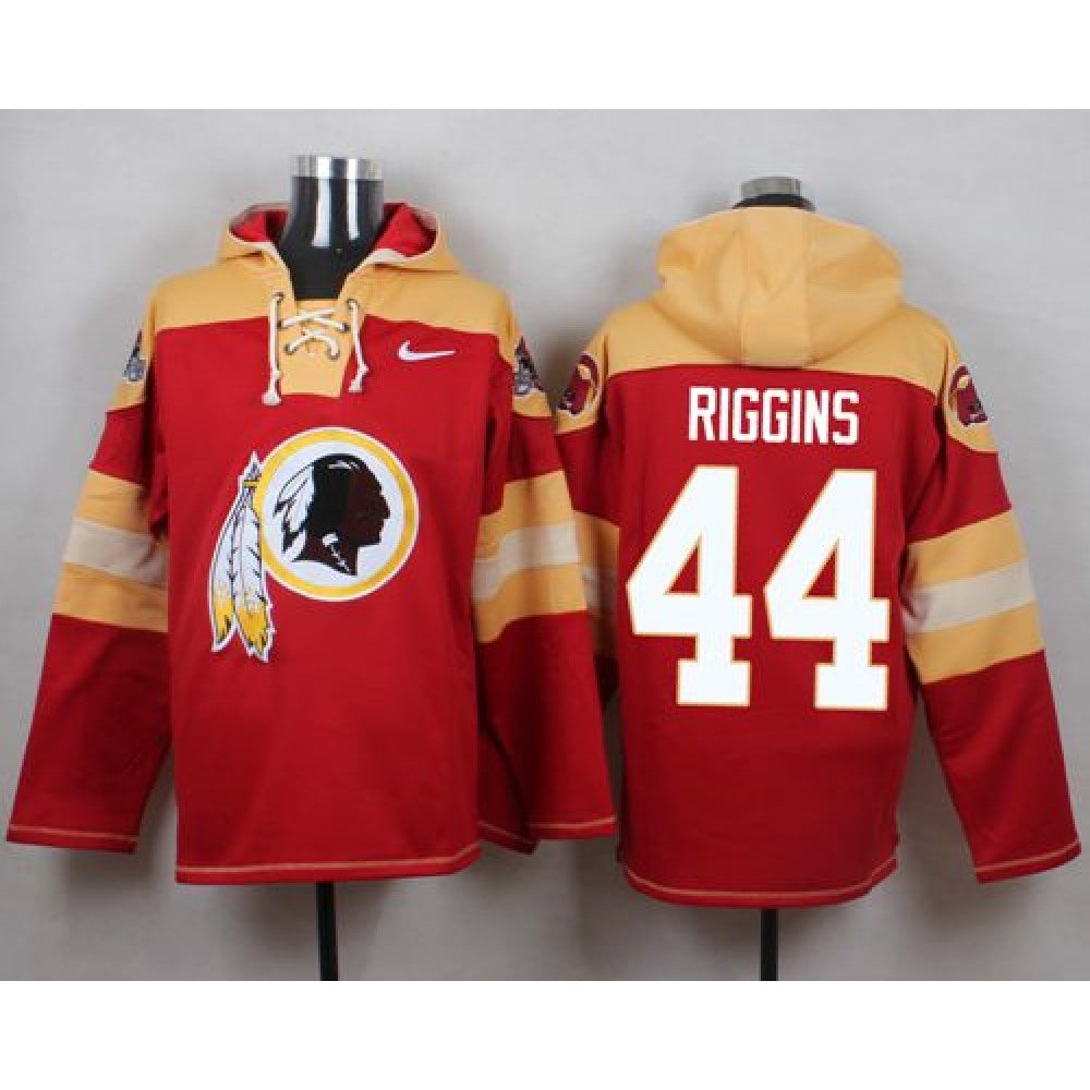 Redskins #44 John Riggins Burgundy Red Player Pullover NFL Hoodie 