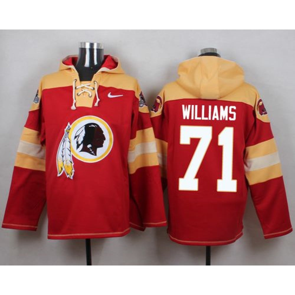 Redskins #71 Trent Williams Burgundy Red Player Pullover NFL Hoodie 