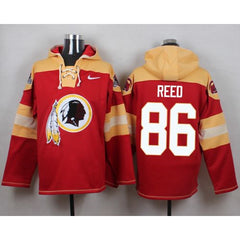Redskins #86 Jordan Reed Burgundy Red Player Pullover NFL Hoodie 