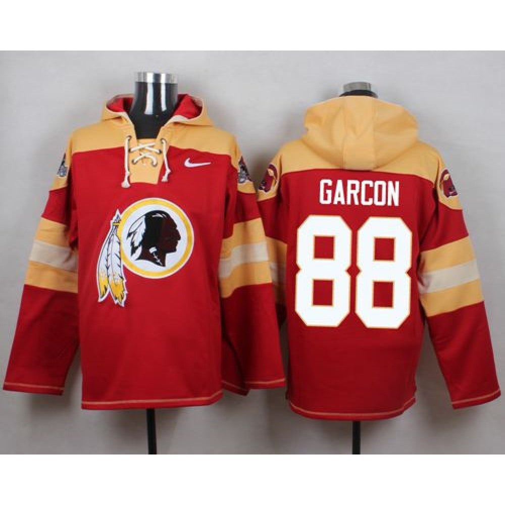 Redskins #88 Pierre Garcon Burgundy Red Player Pullover NFL Hoodie 