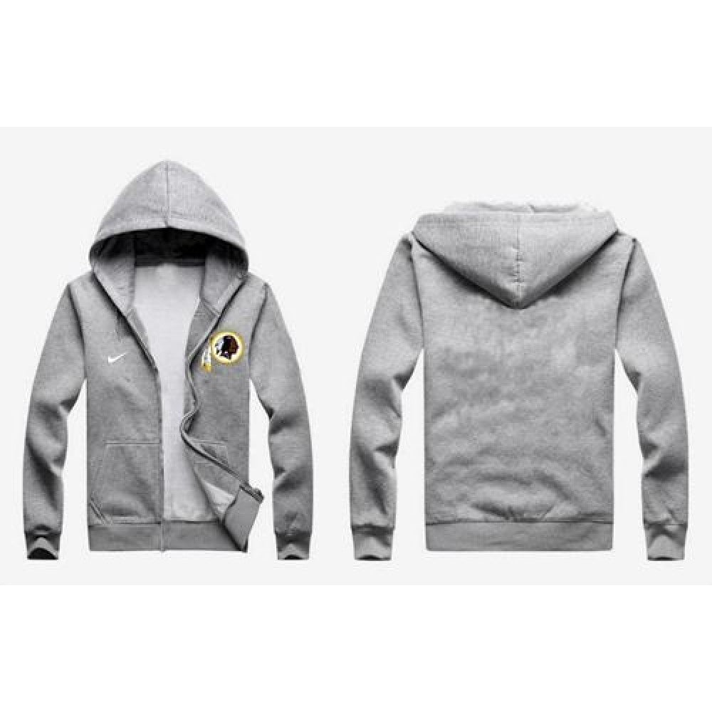 Washington Redskins Authentic Logo Hoodie Grey 