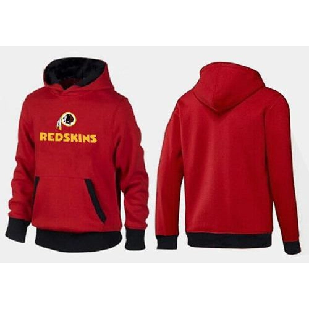 Washington Redskins Authentic Logo Pullover Hoodie Red & Black 