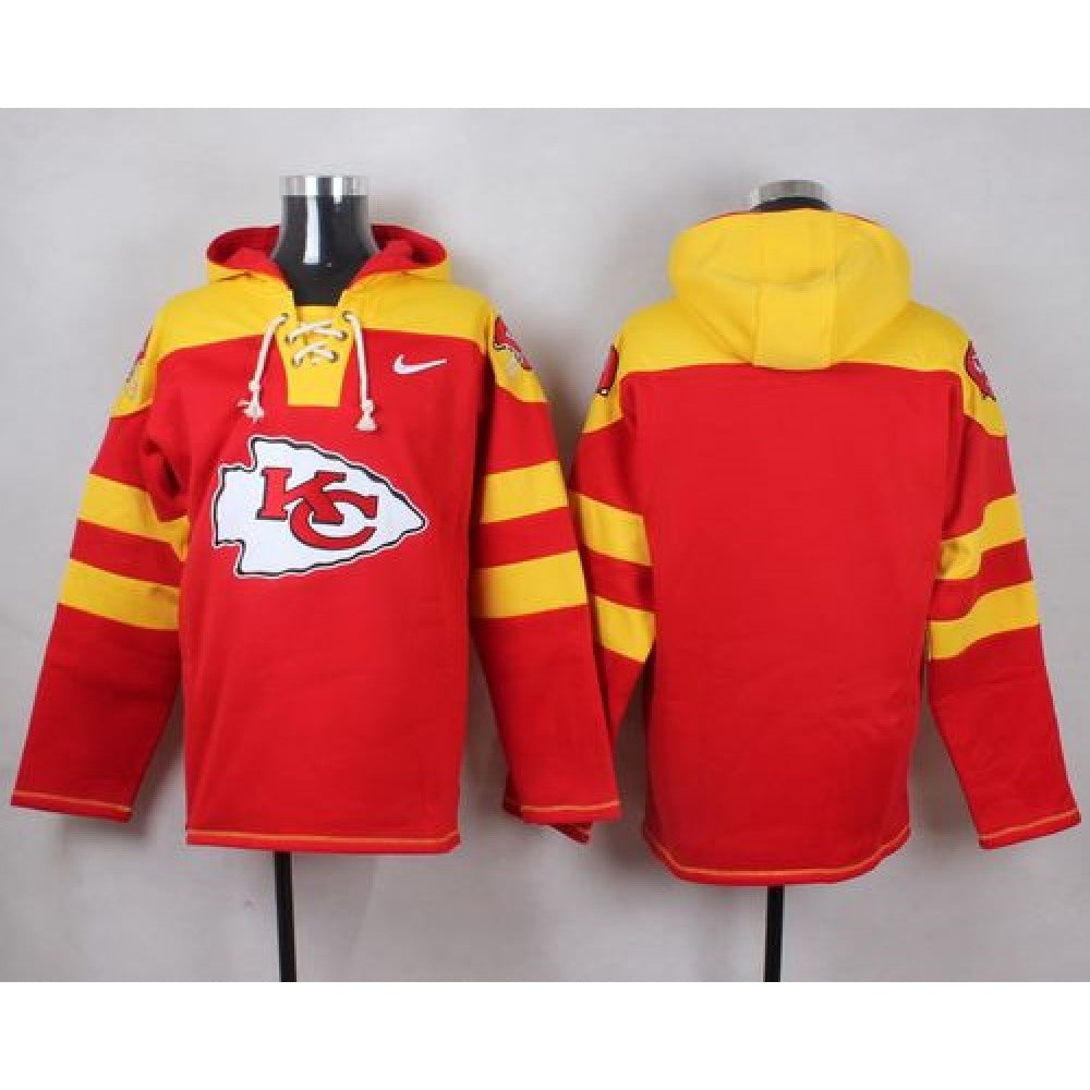 Youth Kansas City Chiefs Blank Red Pullover Hoodie 