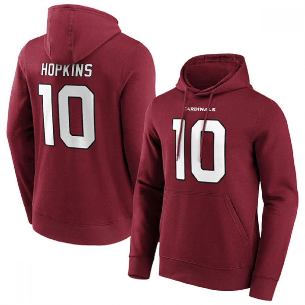 Men's Arizona Cardinals #10 DeAndre Hopkins Red Hoodie 