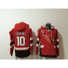 Men's Arizona Cardinals #10 DeAndre Hopkins Red Ageless Must-Have Lace-Up Pullover Hoodie 