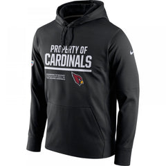 Men's Arizona Cardinals Black Circuit Property Of Performance Pullover Hoodie 