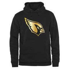 Men's Arizona Cardinals Pro Line Black Gold Collection Pullover Hoodie 