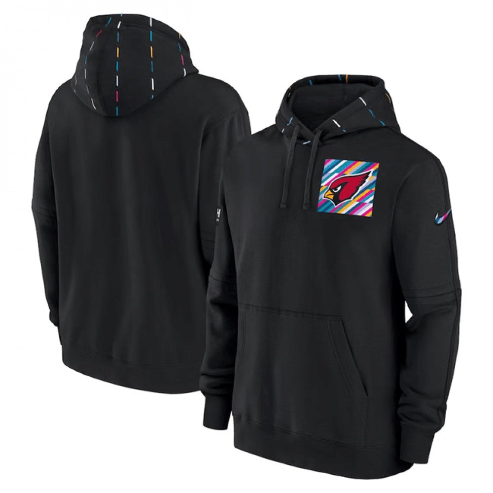 Men's Arizona Cardinals Black 2023 Crucial Catch Club Pullover Hoodie 