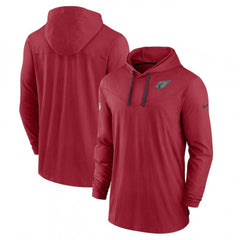 Men's Arizona Cardinals Red Sideline Pop Performance Pullover Long Sleeve Hoodie T-Shirt 