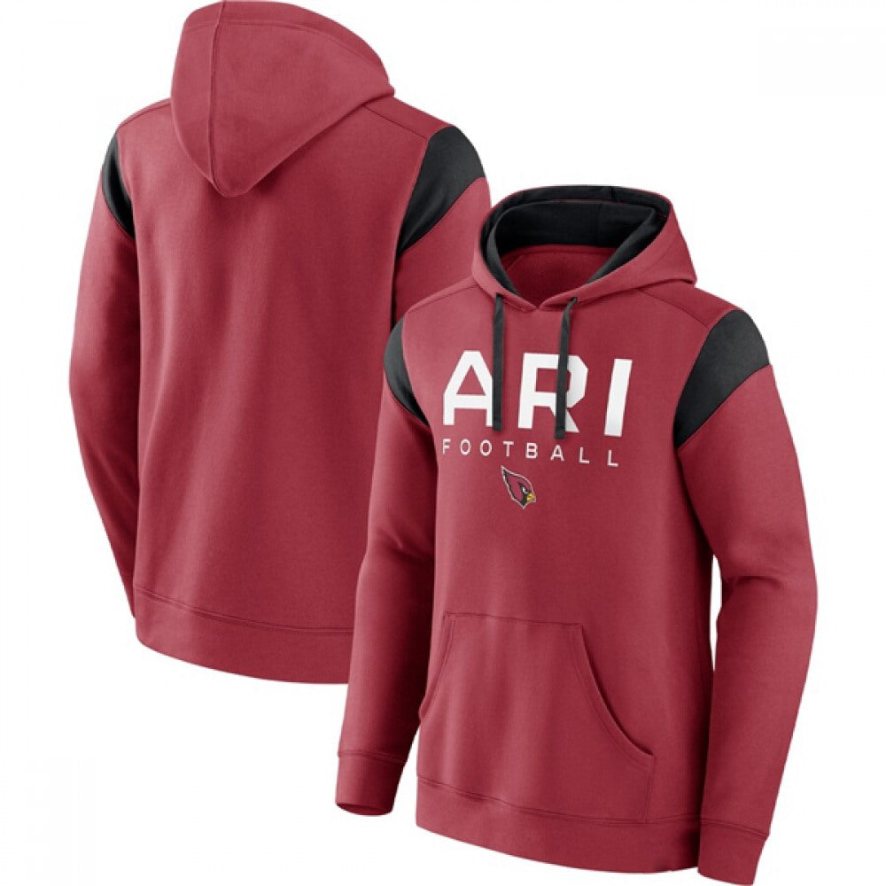 Men's Arizona Cardinals Red Call The Shot Pullover Hoodie 