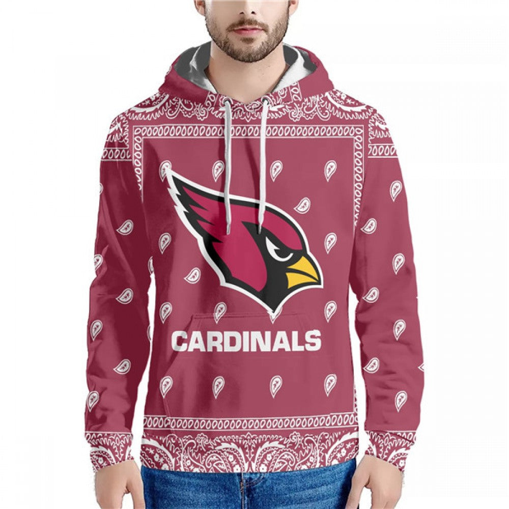 Men's Arizona Cardinals Red Pullover Hoodie 