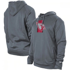Men's Arizona Cardinals Gray New Era Training Camp Raglan Pullover Hoodie 
