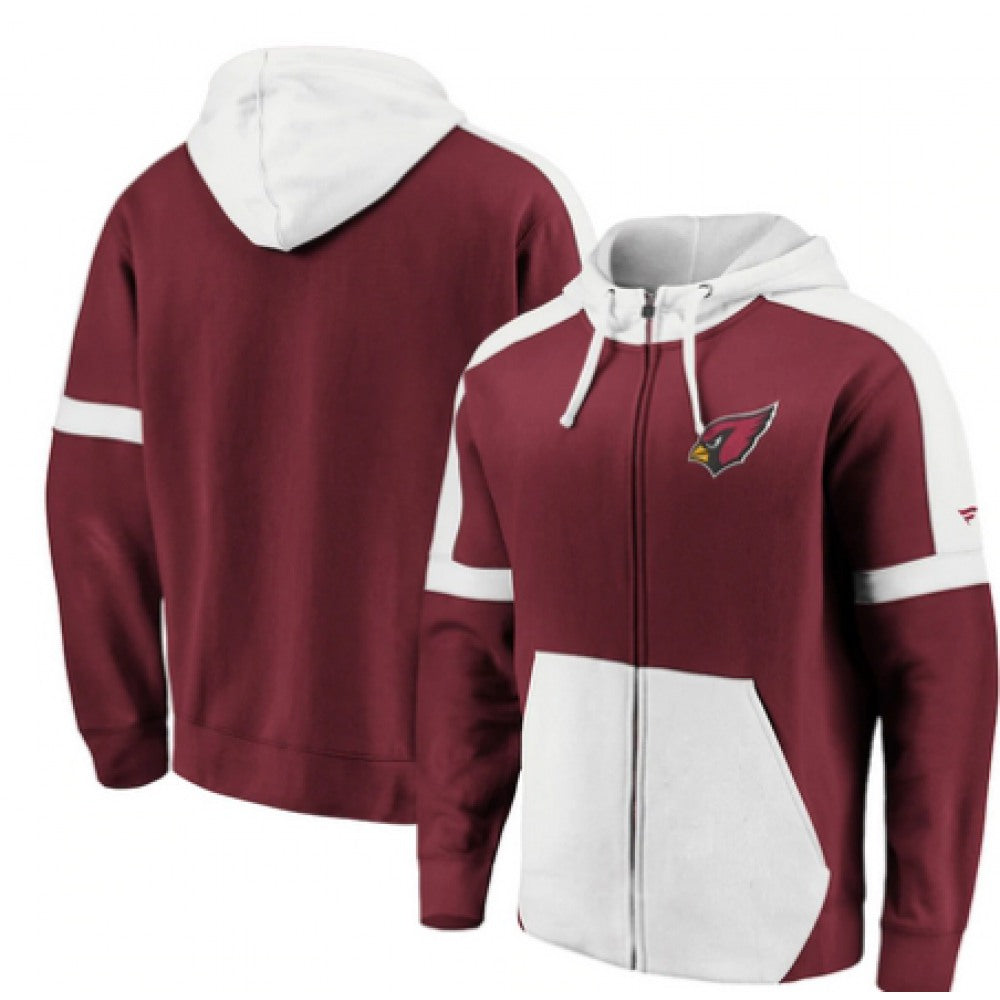 Men's Arizona Cardinals Big & Tall Iconic Full-Zip Hoodie 