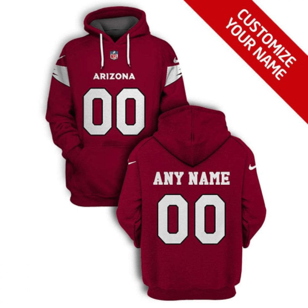 Men's Arizona Cardinals Active Player Custom 2021 Red Pullover Hoodie 