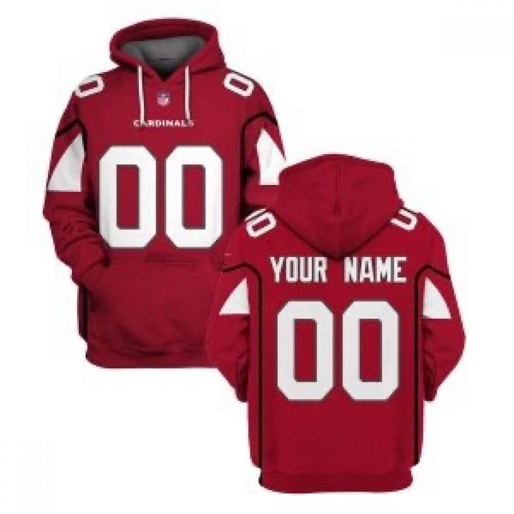 Men's Arizona Cardinals Active Player Custom 2021 Red Pullover Hoodie 