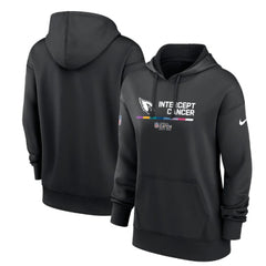 Women's Arizona Cardinals 2022 Black NFL Crucial Catch Therma Performance Pullover Hoodie(Run Small) 