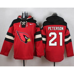 Cardinals #21 Patrick Peterson Red Player Pullover NFL Hoodie 