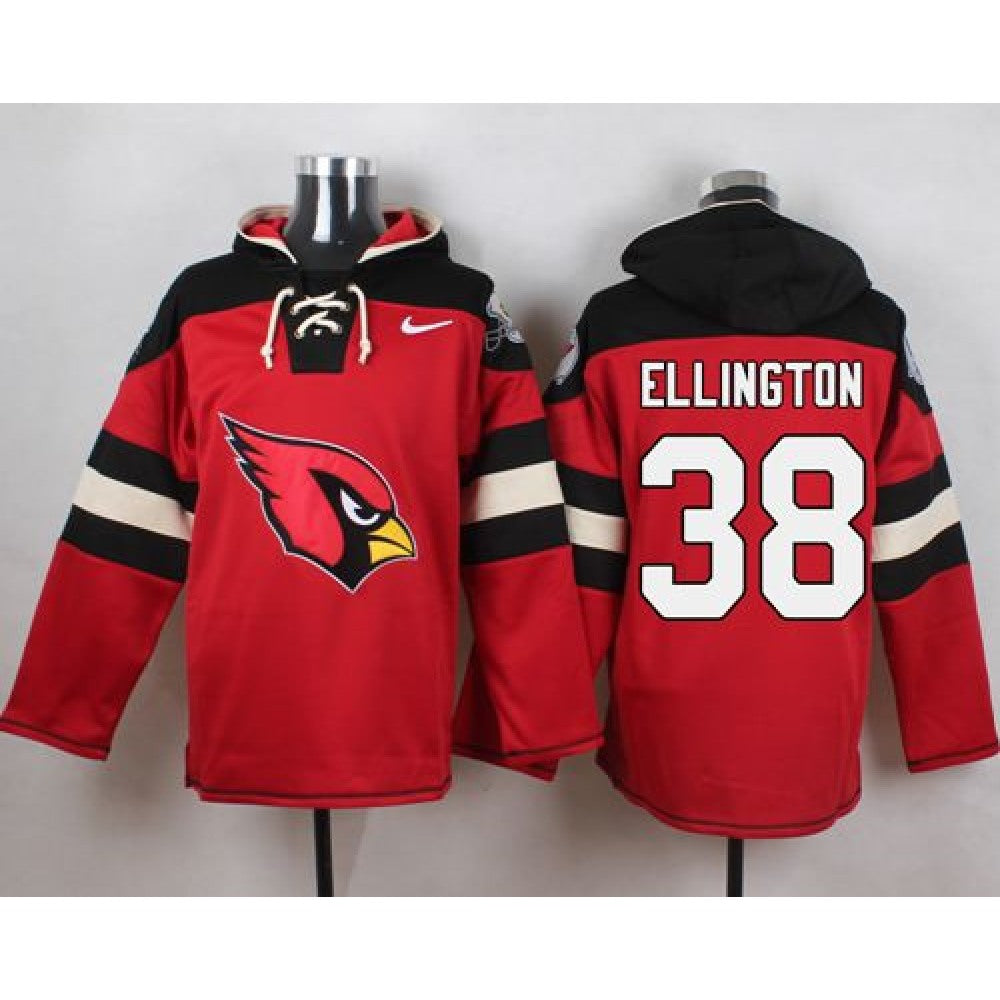 Cardinals #38 Andre Ellington Red Player Pullover NFL Hoodie 