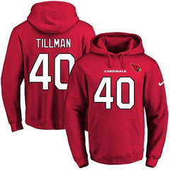 Cardinals #40 Pat Tillman Red Name & Number Pullover NFL Hoodie 