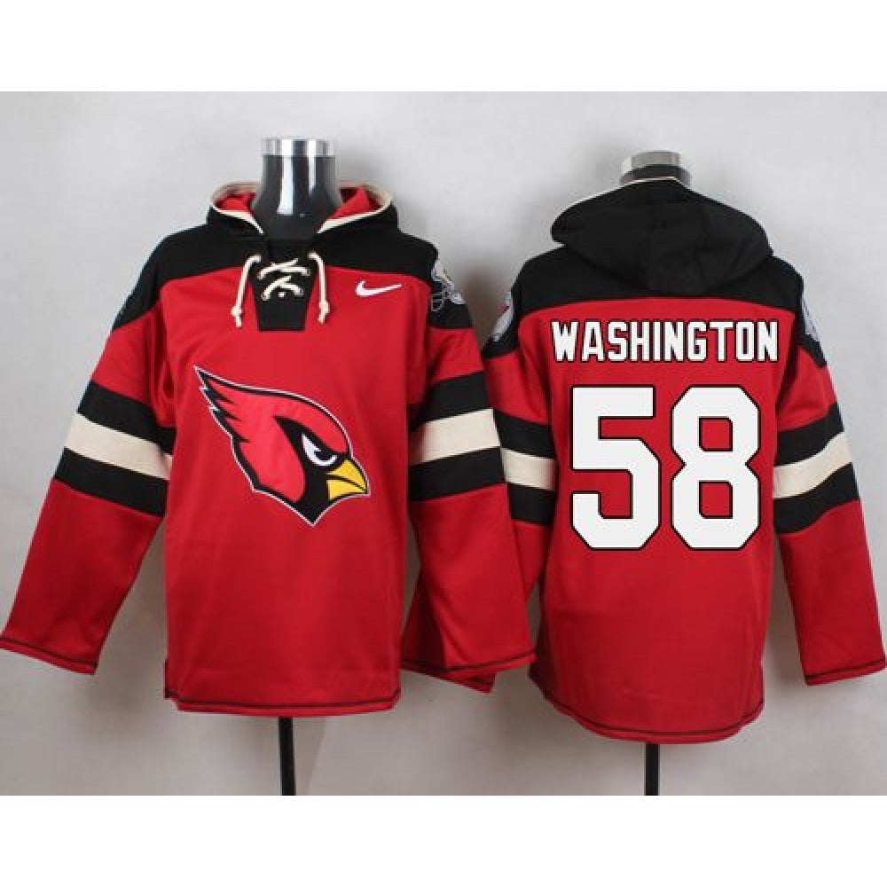 Cardinals #58 Daryl Washington Red Player Pullover NFL Hoodie 