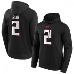 Men's Atlanta Falcons #2 Matt Ryan Black Hoodie 